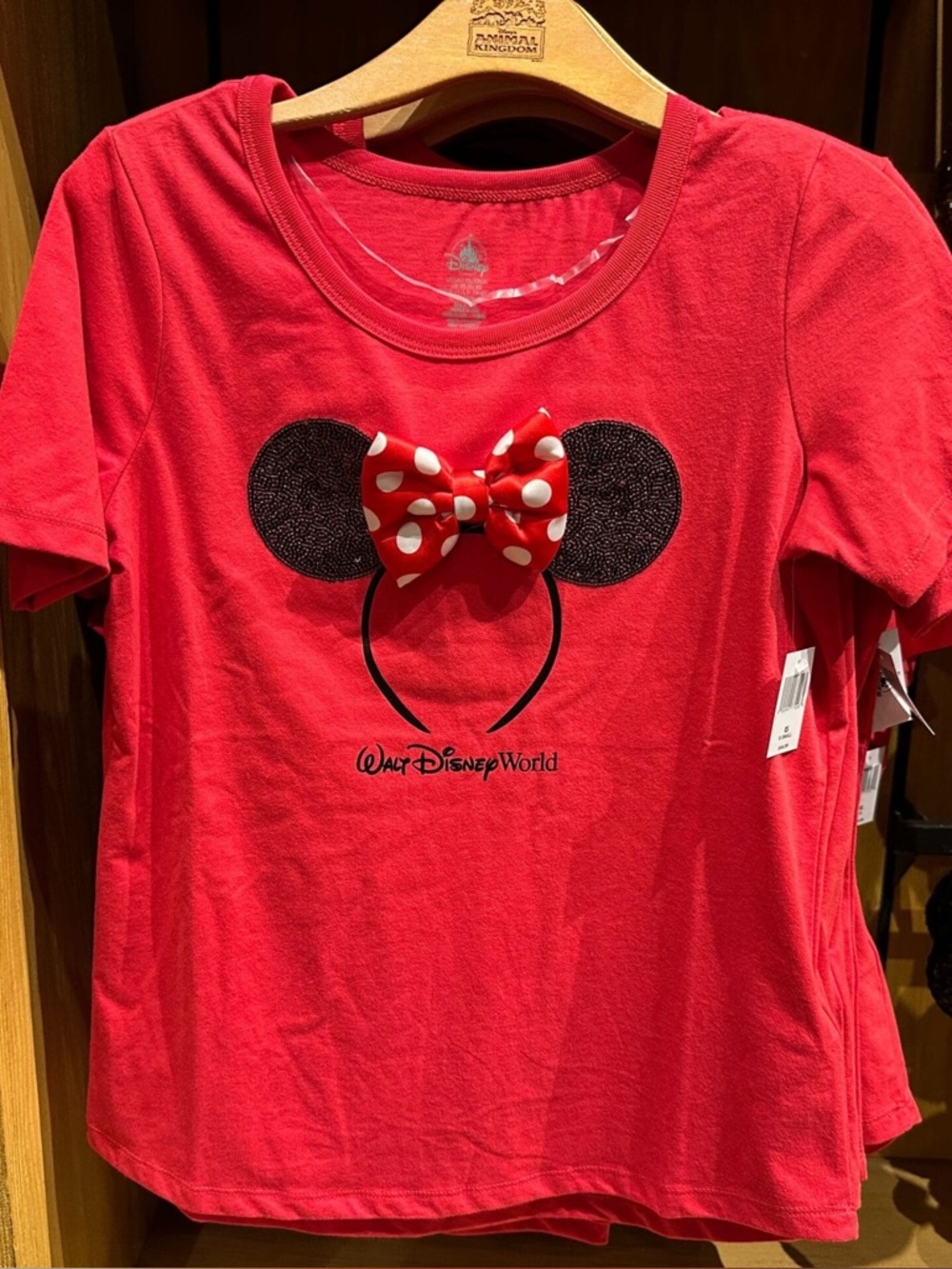Disneyland Red Minnie Headband Disney Ears T Shirt Size 2X